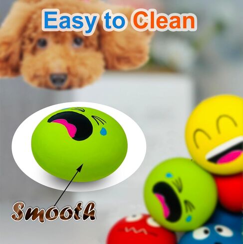 ألعاب الكلب اللاتكس الصاخبة للكلاب الصغيرة والسلالات الصغيرة - 4pcs مجموعة كرات الكلب الصاخبة | ألعاب مضغ ناعمة وآمنة وممتعة | اللعب الداخلي والخارجي in Kuwait