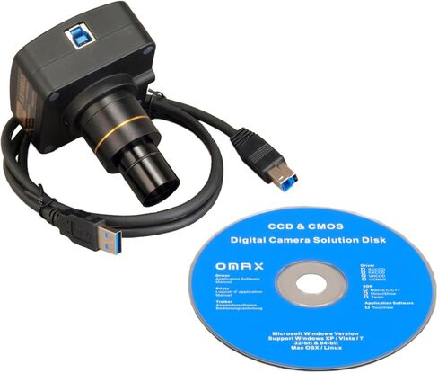 OMAX 40X-2000X USB3 18MP Digital Darkfield Trinocular LED Lab Microscope with Aluminum Carrying Case in Saudi Arabia
