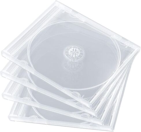 Maxtek Shatter Proof PP Jewel Case, 10.4 mm Standard Single Disc Clear CD Jewel Case with Clear Tray, 25 Pieces Pack. in Saudi Arabia