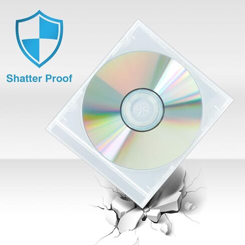 Maxtek Shatter Proof PP Jewel Case, 10.4 mm Standard Single Disc Clear CD Jewel Case with Clear Tray, 25 Pieces Pack. in Saudi Arabia