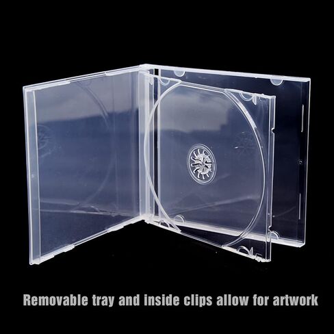 Maxtek Shatter Proof PP Jewel Case, 10.4 mm Standard Single Disc Clear CD Jewel Case with Clear Tray, 25 Pieces Pack. in Saudi Arabia