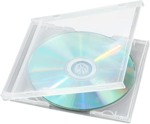 Maxtek Shatter Proof PP Jewel Case, 10.4 mm Standard Single Disc Clear CD Jewel Case with Clear Tray, 25 Pieces Pack. in Saudi Arabia