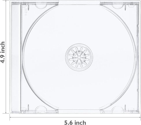 Maxtek Shatter Proof PP Jewel Case, 10.4 mm Standard Single Disc Clear CD Jewel Case with Clear Tray, 25 Pieces Pack. in Saudi Arabia
