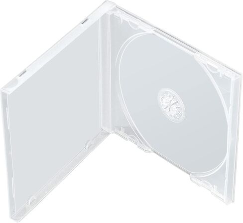 Maxtek Shatter Proof PP Jewel Case, 10.4 mm Standard Single Disc Clear CD Jewel Case with Clear Tray, 25 Pieces Pack. in Saudi Arabia