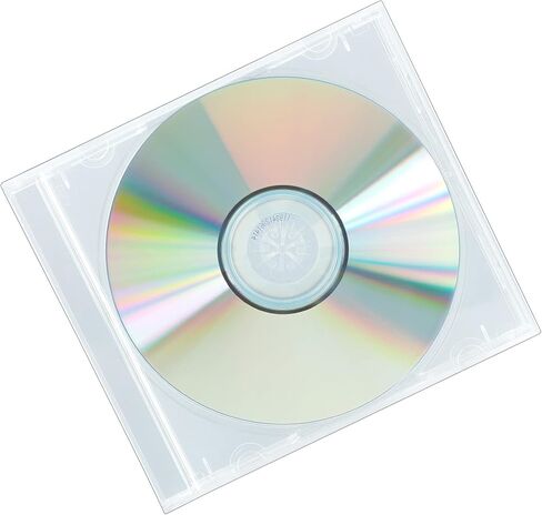 Maxtek Shatter Proof PP Jewel Case, 10.4 mm Standard Single Disc Clear CD Jewel Case with Clear Tray, 25 Pieces Pack. in Saudi Arabia