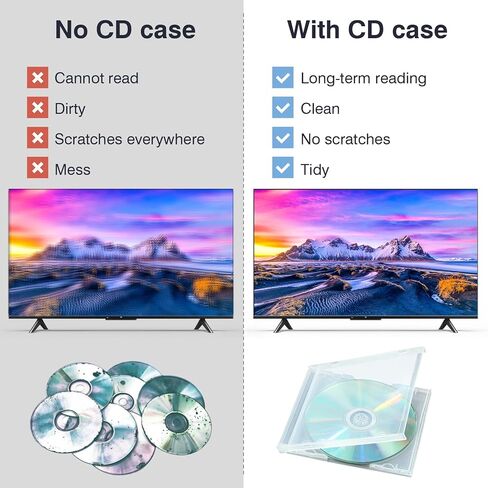 Maxtek Shatter Proof PP Jewel Case, 10.4 mm Standard Single Disc Clear CD Jewel Case with Clear Tray, 25 Pieces Pack. in Saudi Arabia