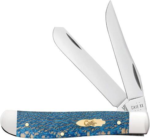 Case XX سكين جيب MINI TRAPPER - خشب سيكامور أزرق ناعم رقم الصنف 63731-7207 SS - الطول مغلق: 3 1/2 بوصة in Kuwait