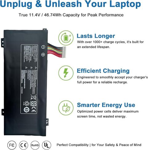 GK5CN-00-13-3S1P-0 Laptop Battery Replacement for Getac GK5CN4Z GK5CN5Z GK5CN6Z GK5CQ7Z GK5CN4Z GK6Z5CN GK7CN6S Series Notebook11.4V 46.74Wh 4100mah in Kuwait