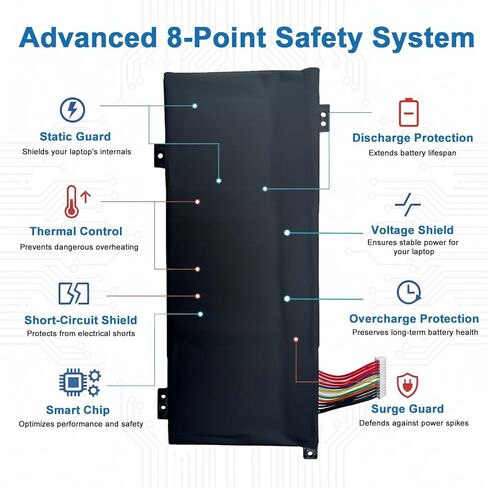 GK5CN-00-13-3S1P-0 Laptop Battery Replacement for Getac GK5CN4Z GK5CN5Z GK5CN6Z GK5CQ7Z GK5CN4Z GK6Z5CN GK7CN6S Series Notebook11.4V 46.74Wh 4100mah in Kuwait
