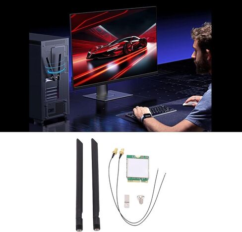 SUNGOOYUE WiFi 7 PCIe Card, BT 5.4 OFDMA MU MIMO 6GHz Tri Band 6338Mbps Wireless Network Adapter with M.2 Interface for Gaming Streaming for Desktop PC in Kuwait