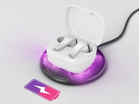 Lenovo Smart True Wireless Earbuds - Smart Switch Fast Pair - Active Noise Cancelling Earphones with Wireless Charging Case - 28 Hrs Playtime Headphones - Bluetooth - White (Renewed) in Saudi Arabia