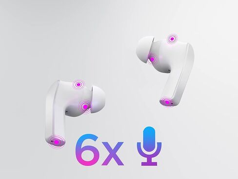 Lenovo Smart True Wireless Earbuds - Smart Switch Fast Pair - Active Noise Cancelling Earphones with Wireless Charging Case - 28 Hrs Playtime Headphones - Bluetooth - White (Renewed) in Saudi Arabia