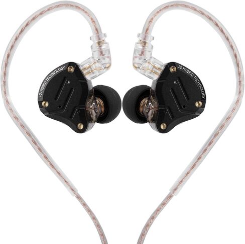 سماعات أذن Linsoul KZ ZS10 Pro (بدون ميكروفون، أسود داكن) + كابل Tripowin Zonie 16 Core (2pin، 3.5 ملم، بنفسجي) in Kuwait