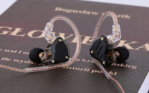 سماعات أذن Linsoul KZ ZS10 Pro (بدون ميكروفون، أسود داكن) + كابل Tripowin Zonie 16 Core (2pin، 3.5 ملم، بنفسجي) in Kuwait