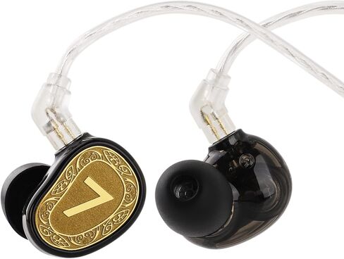 شاشة Linsoul 7 هرتز Elua Ultra داخل الأذن، سماعة أذن ديناميكية مزدوجة، سماعات أذن IEM سلكية HiFi مع كابل نحاسي عالي النقاء خالٍ من الأكسجين للموسيقيين عشاق الصوت (ذهبي) in Kuwait
