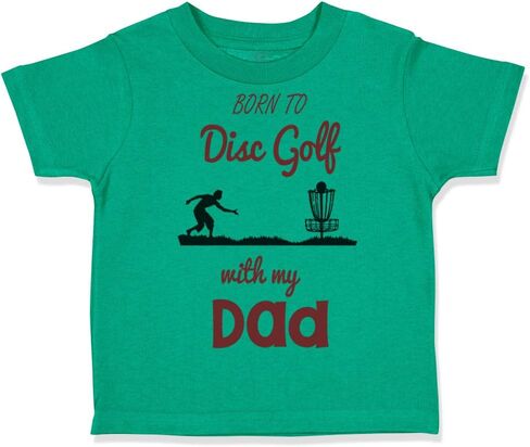 Toddler T-Shirt Born to Disc Golf with My Dad Father's Day Cotton Family Clothes in Saudi Arabia