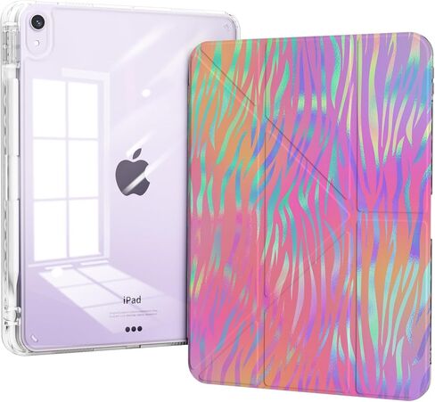 حافظة اوريغامي لجهاز iPad (A16) الجيل الحادي عشر 11 بوصة 2025، حافظة iPad الجيل العاشر 10.9 2022 مع حامل قلم رصاص، غطاء خلفي شفاف متعدد الزوايا وحامل ثلاثي الطي، كتاب التركيب in Saudi Arabia