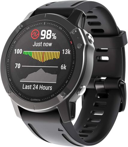 NotoCity متوافق مع حزام ساعة Fenix ​​6S 20 ملم رياضي لساعة Fenix ​​5S/5S Plus/Fenix ​​7S/Fenix ​​6S Pro/D2 Delta S الذكية (أسود) in Kuwait