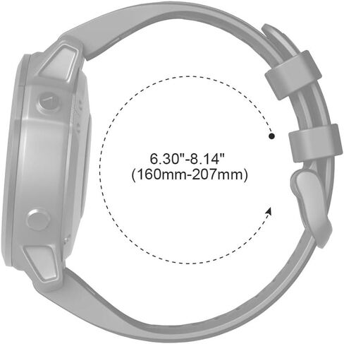 NotoCity متوافق مع حزام ساعة Fenix ​​6S 20 ملم رياضي لساعة Fenix ​​5S/5S Plus/Fenix ​​7S/Fenix ​​6S Pro/D2 Delta S الذكية (أسود) in Kuwait