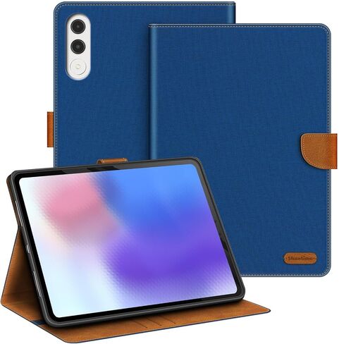 حافظة جلدية متوافقة مع Lenovo Xiaoxin Pad Pro GT TB710FU 11.1 2025 غطاء واقٍ مع غطاء داخلي من السيليكون TPU، حامل مدمج ومقاوم للسقوط (أسود) in Kuwait
