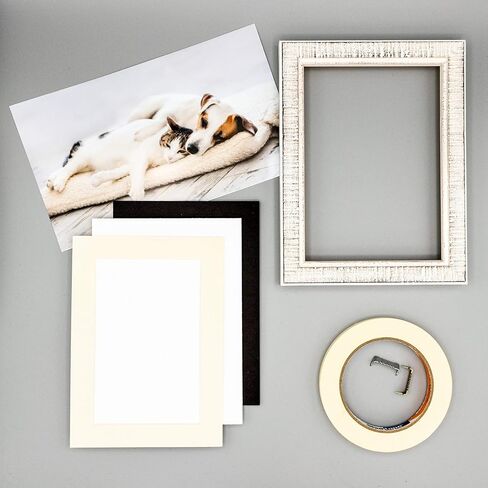 Poster Palooza 24x36 Mat Bevel Cut for 8x10 Photos - Acid Free White Precut Matboard - For Pictures, Photos, Framing - 4-ply Thickness in Saudi Arabia