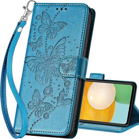 for Samsung Galaxy A53 5G Wallet case, Flip Folio Cover with Stand Feature for Women Men, PU Leather Phone Case Fit for Samsung Galaxy A53 5G [Rose Gold-Butterfly] in Saudi Arabia