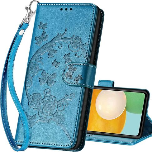 for Samsung Galaxy A53 5G Wallet case, Flip Folio Cover with Stand Feature for Women Men, PU Leather Phone Case Fit for Samsung Galaxy A53 5G [Rose Gold-Butterfly] in Saudi Arabia