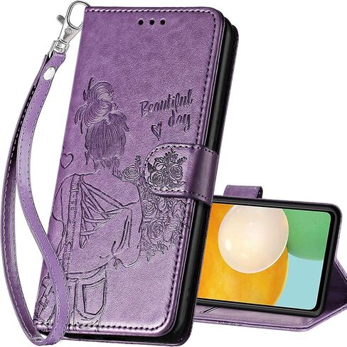 for Samsung Galaxy A53 5G Wallet case, Flip Folio Cover with Stand Feature for Women Men, PU Leather Phone Case Fit for Samsung Galaxy A53 5G [Rose Gold-Butterfly] in Saudi Arabia