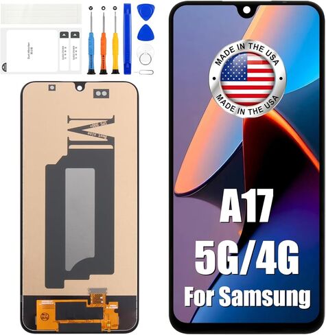 TFT Screen Replacement for Samsung A17 5G/A17 4G LCD Display for Samsung Galaxy A17 SM-A175F SM-A176B SM-A176B/DS 6.7 Inch LCD Digitizer Touch Assembly with Tools, Black in Saudi Arabia