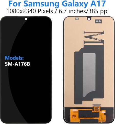 TFT Screen Replacement for Samsung A17 5G/A17 4G LCD Display for Samsung Galaxy A17 SM-A175F SM-A176B SM-A176B/DS 6.7 Inch LCD Digitizer Touch Assembly with Tools, Black in Saudi Arabia