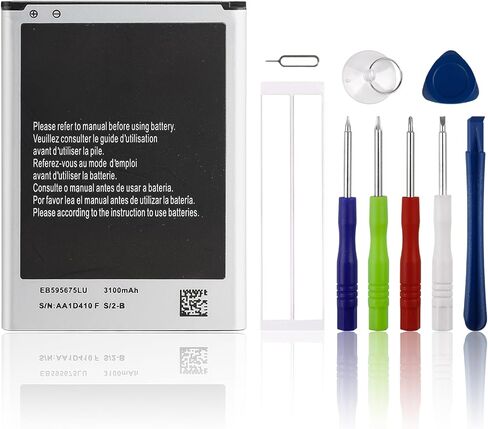 Rechargeable 0-Cycle Replacement Battery HE336 EB595675LA EB595675LU(3100mAh / 11.78Wh) Compatible with Galaxy Note 2 II N7100 N7102 N7105 N7108 in Saudi Arabia