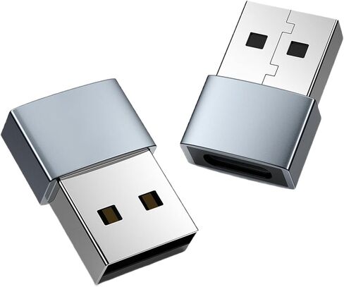 2pcs USB C Female to USB A Male Connectors USB2.0 Male to Type C Female Adapter for Quick File Transfer and Power Supply OTG Adapter in Kuwait