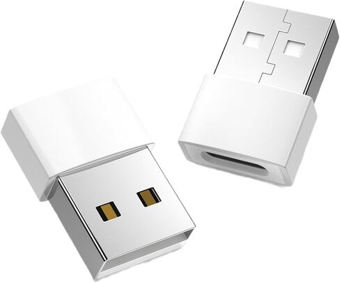 2pcs USB C Female to USB A Male Connectors USB2.0 Male to Type C Female Adapter for Quick File Transfer and Power Supply OTG Adapter in Kuwait