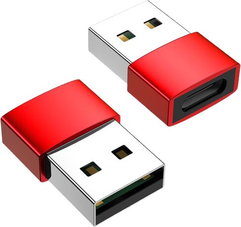 2pcs USB C Female to USB A Male Connectors USB2.0 Male to Type C Female Adapter for Quick File Transfer and Power Supply OTG Adapter in Kuwait