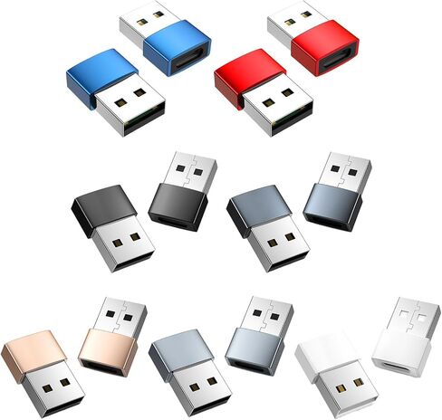 2pcs USB C Female to USB A Male Connectors USB2.0 Male to Type C Female Adapter for Quick File Transfer and Power Supply OTG Adapter in Kuwait