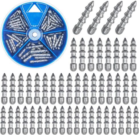 Fishing Nail Weights Kit, 70pcs Fishing Weights Insert Sinkers for Soft Worm Lures Nail Sinker Weight for Wacky Rig Neko Rig Bass Fishing 4 Sizes in Saudi Arabia