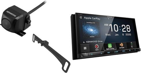 KENWOOD DNX997XR 6.8" CD/DVD Garmin Navigation Touchscreen Receiver w/Apple CarPlay and Android Auto | Plus KENWOOD CMOS-230LP Universal Backup Camera in Saudi Arabia