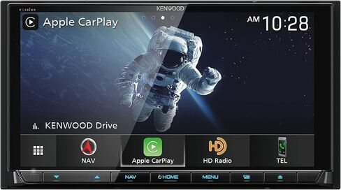KENWOOD DNX997XR 6.8" CD/DVD Garmin Navigation Touchscreen Receiver w/Apple CarPlay and Android Auto | Plus KENWOOD CMOS-230LP Universal Backup Camera in Saudi Arabia
