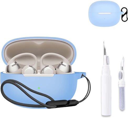 غطاء حماية لسماعة SHOKZ OpenDots One، غطاء حماية لسماعة الأذن NOUKAJU (مع حلقة تسلق + حبل + قلم تنظيف) مقاوم للسقوط، مقاوم للصدمات، مقاوم للغبار، حافظة واقية لـ SHOKZ OpenDots One (أزرق سماوي) in Kuwait