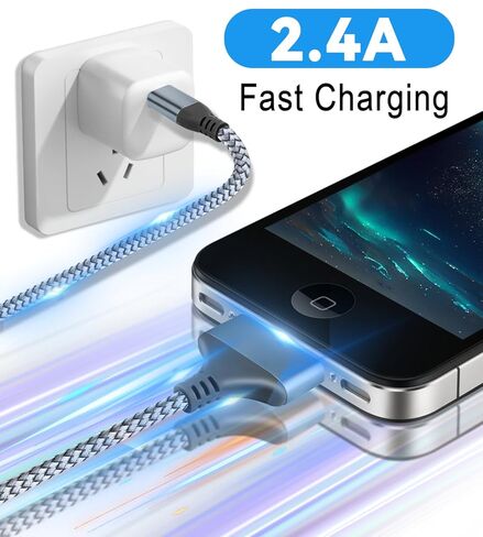 Herfair 10FT USB C إلى 30Pin كابل شاحن بديل سلك شحن متوافق مع i-Phone 4/4s/3G/3GS & i-Pad 1 2 3 & i-Pod Touch 4 3 2 1، Classic/Nano Series 2 3 4 5 6 in Kuwait