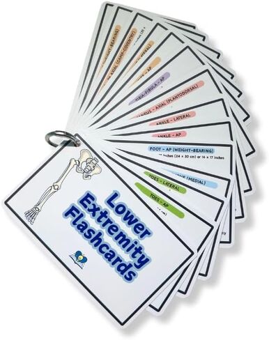Radiology Flashcard Set (Spine, Upper, Lower) | Xray Positioning Guide | 3 Oblique Rules & Specialty Views | Rad Tech Student Essentials & Gifts (Radiology Flashcard Set [Spine, Upper, Lower]) in Saudi Arabia