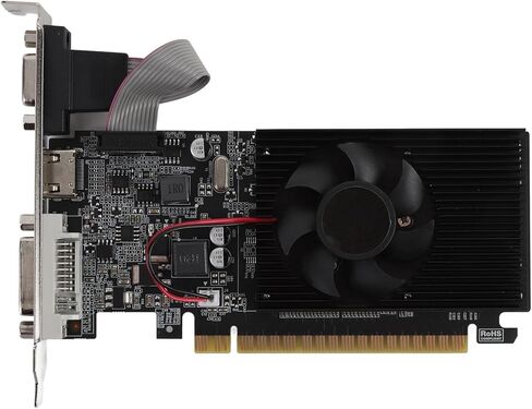 بطاقة رسومات، 1 جيجا DDR3 64 بت 500 ميجا هرتز 589 ميجا هرتز PCI Express 2.0 بطاقة فيديو مع واجهة الوسائط المتعددة عالية الدقة DVI VGA، لتشغيل الكمبيوتر الشخصي in Kuwait