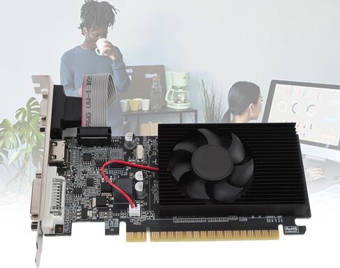 2GB DDR3 Graphics Card, PCI Express 2.0 X16 Bus Interface with HD Multimedia Interface VGA DVI Port, for Desktop Computers Gaming Enthusiasts in Saudi Arabia
