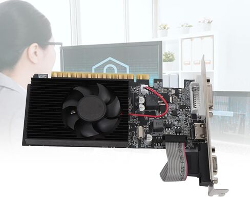 2GB DDR3 Graphics Card, PCI Express 2.0 X16 Bus Interface with HD Multimedia Interface VGA DVI Port, for Desktop Computers Gaming Enthusiasts in Saudi Arabia