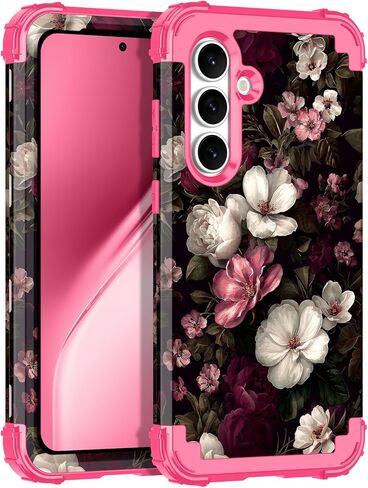 Rancase for Galaxy S25 Case,Three Layer Heavy Duty Shockproof Protection Hard Plastic Bumper +Soft Silicone Rubber Protective Case for Samsung Galaxy S25,Glow in The Dark-Purple in Saudi Arabia