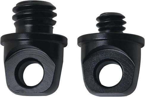 2PCS SLR Camera Screw with Hole 3/8 Male 1/4 Male Lanyard Screw Sport Digital Camera Hand Accessory Camera Quick Release Metal Screw Black in Saudi Arabia