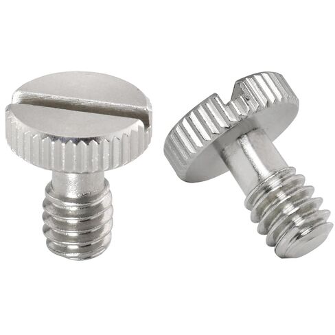 4PCS 1/4-20 Slotted Screw for Camera Tripod Quick Release Plate Thread Length 6.5mm Silver for Photography Equipment Tripod Head Stainless Steel Thumb Screw in Saudi Arabia