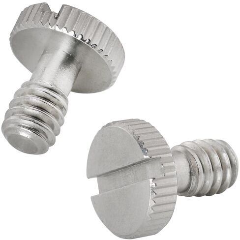 4PCS 1/4-20 Slotted Screw for Camera Tripod Quick Release Plate Thread Length 6.5mm Silver for Photography Equipment Tripod Head Stainless Steel Thumb Screw in Saudi Arabia
