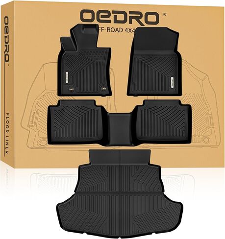 مجموعة سجادات أرضية OEDRO مكونة من 3 صفوف متوافقة مع 2013-2023 Toyota 4Runner، تتضمن بطانات المجموعة الكاملة للصف الأول والثاني باللون الأسود in Kuwait