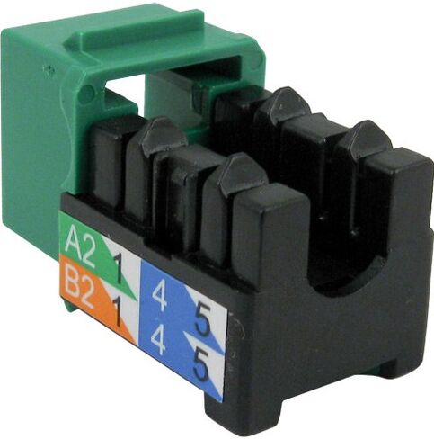 مقبس CAT6A RJ45 Keystone، سلسلة V-Max - لون أخضر - (50 حزمة) in Kuwait